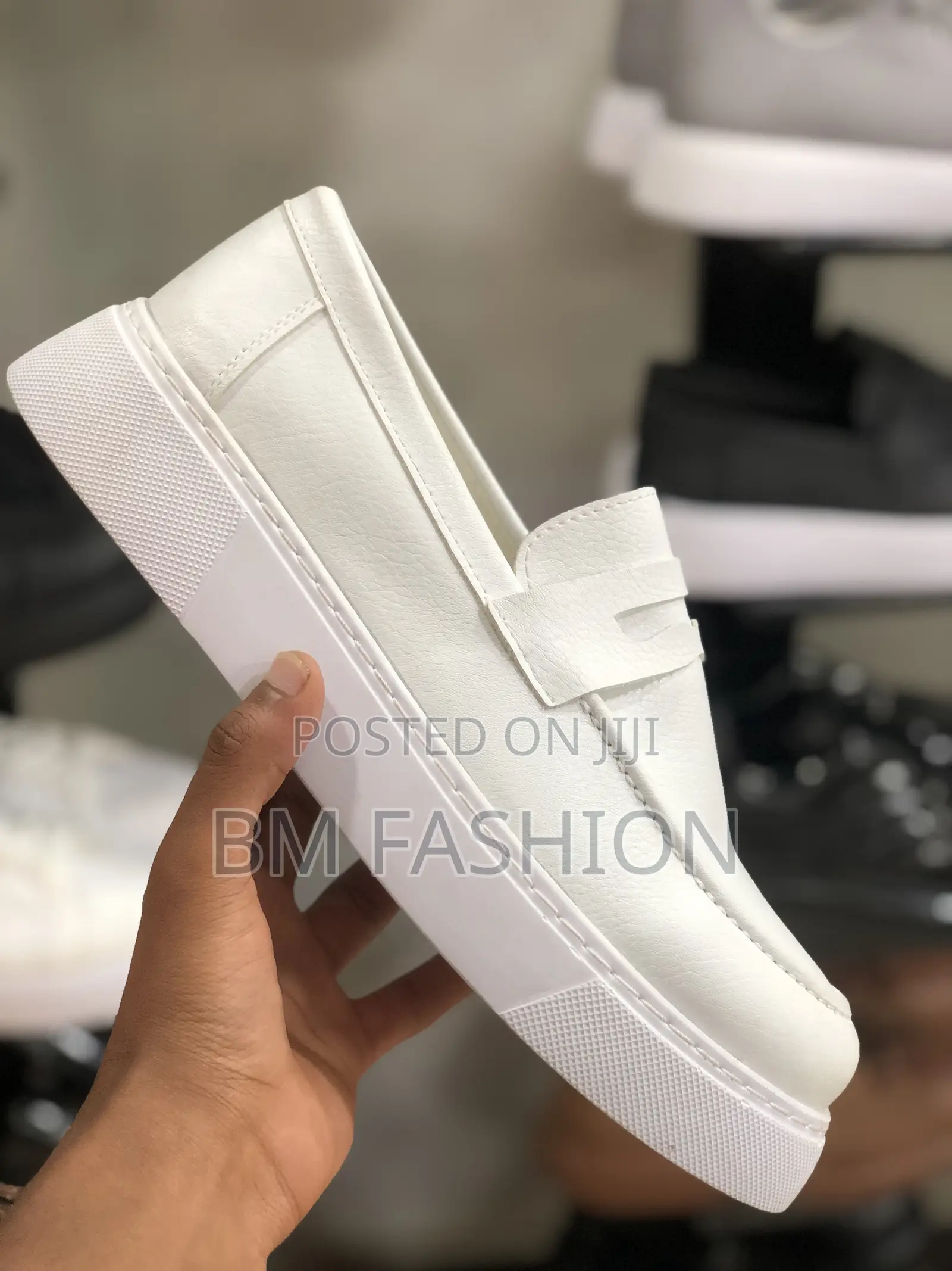 Chekich White Flat Loafers