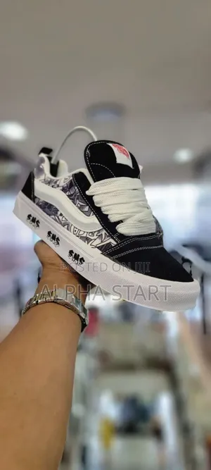 Photo - Vans Knu Black White High Master Quality Smooth Shoes For