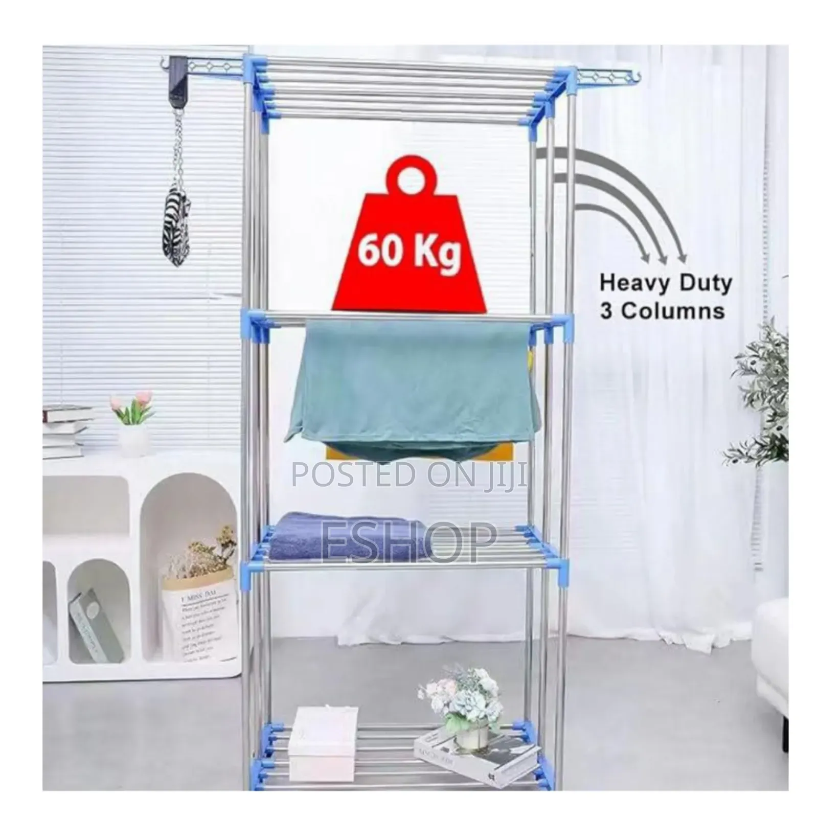 **Ultra-Stable Laundry Drying Rack – No Assembly Hassle**