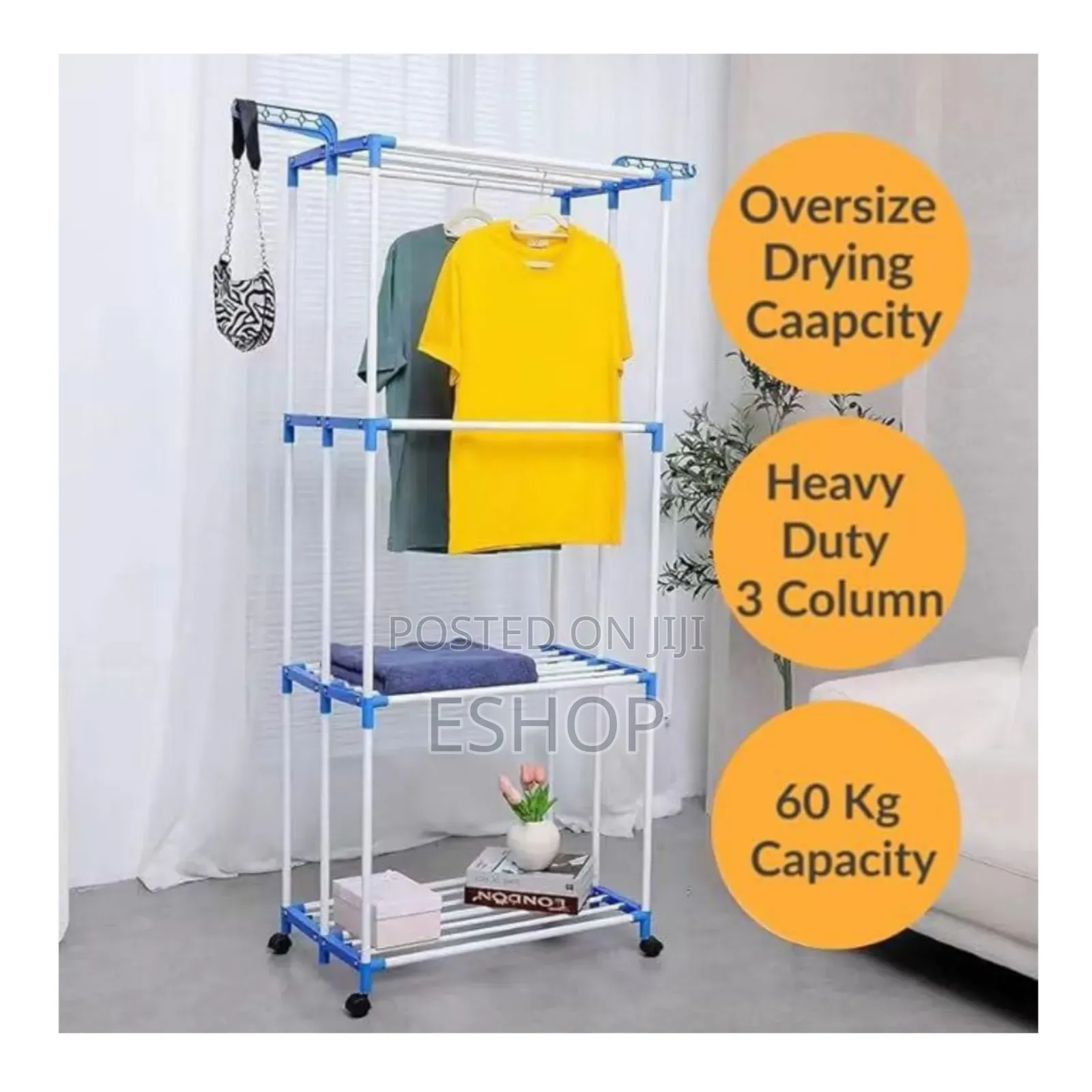 **Ultra-Stable Laundry Drying Rack – No Assembly Hassle**