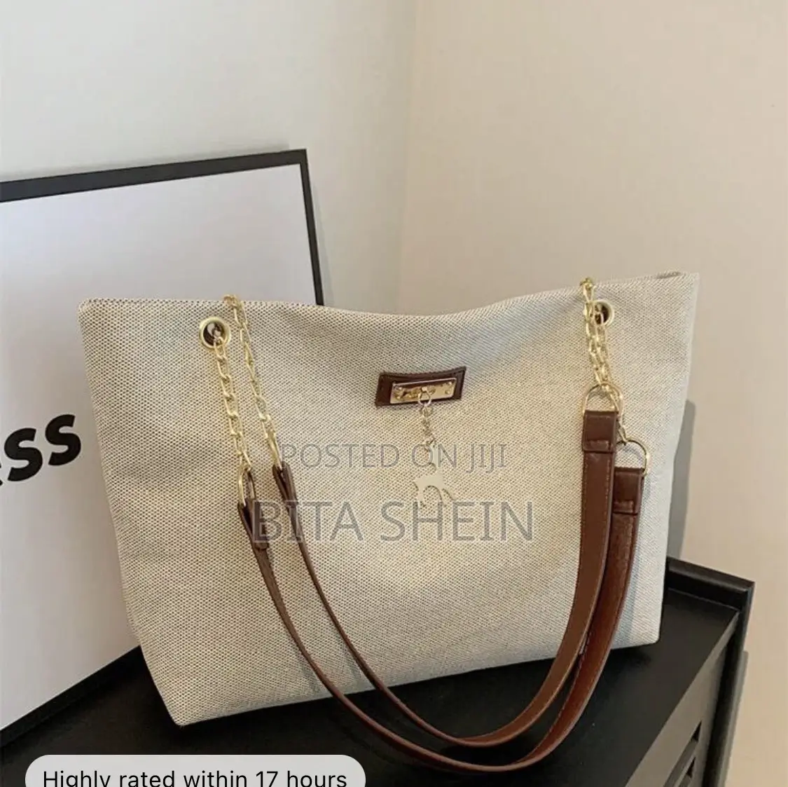 Polyester Deer Large Tote Bag 