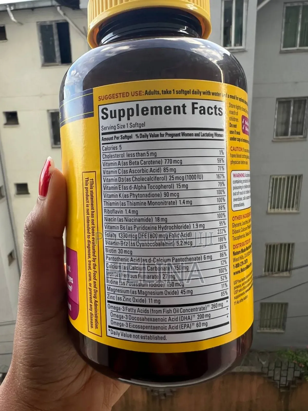 1 Softgel Per Day Naturemade Folic Acid +Dha Prenatal