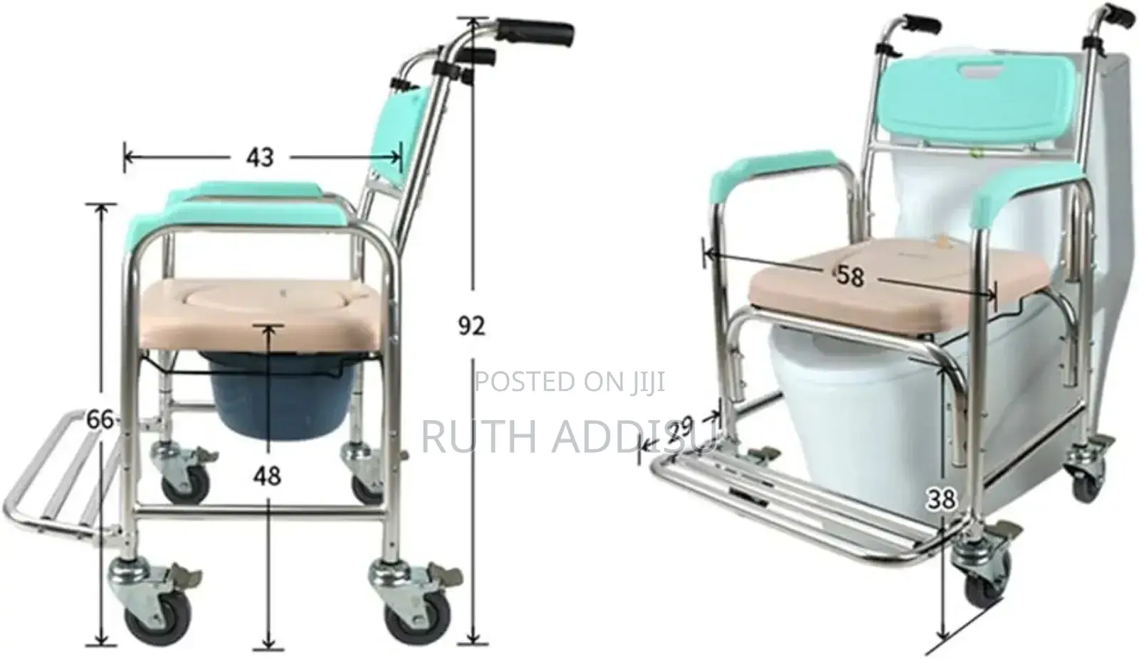 Commode Chair7፰with Wheel Toilet Chair2፯commode Chair New