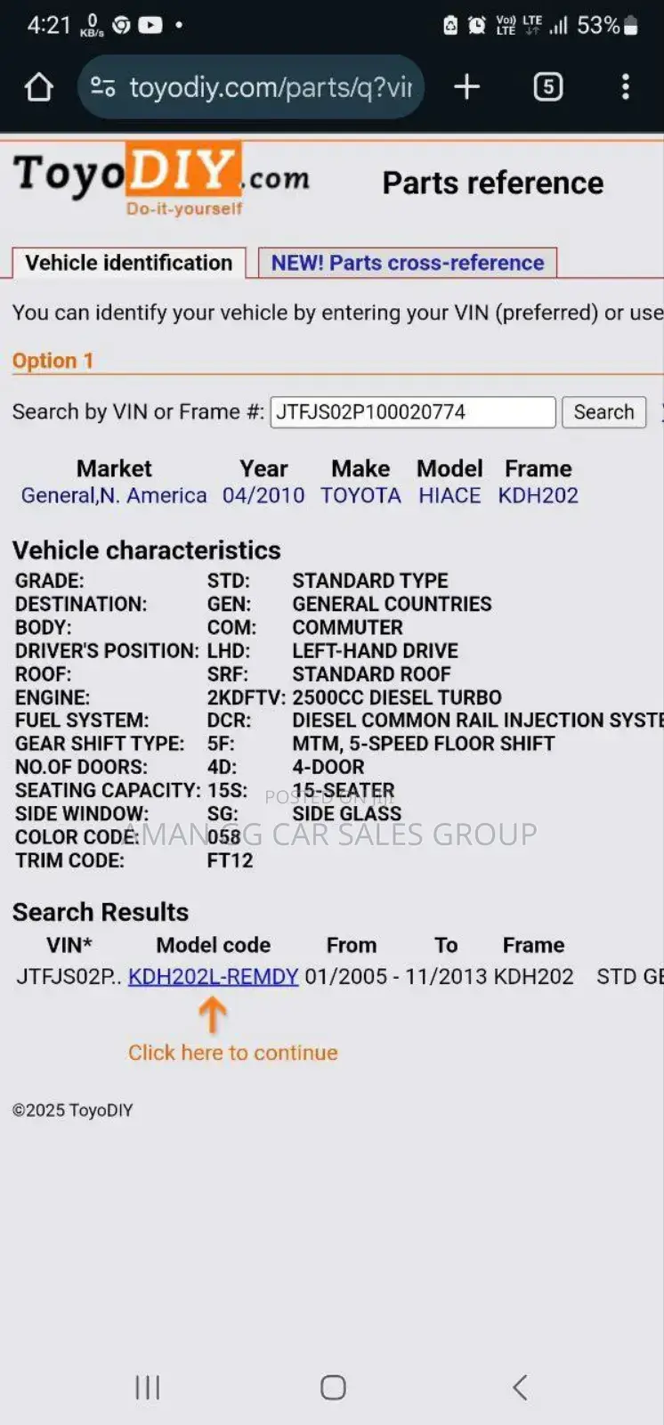 Toyota HiAce 2010 White