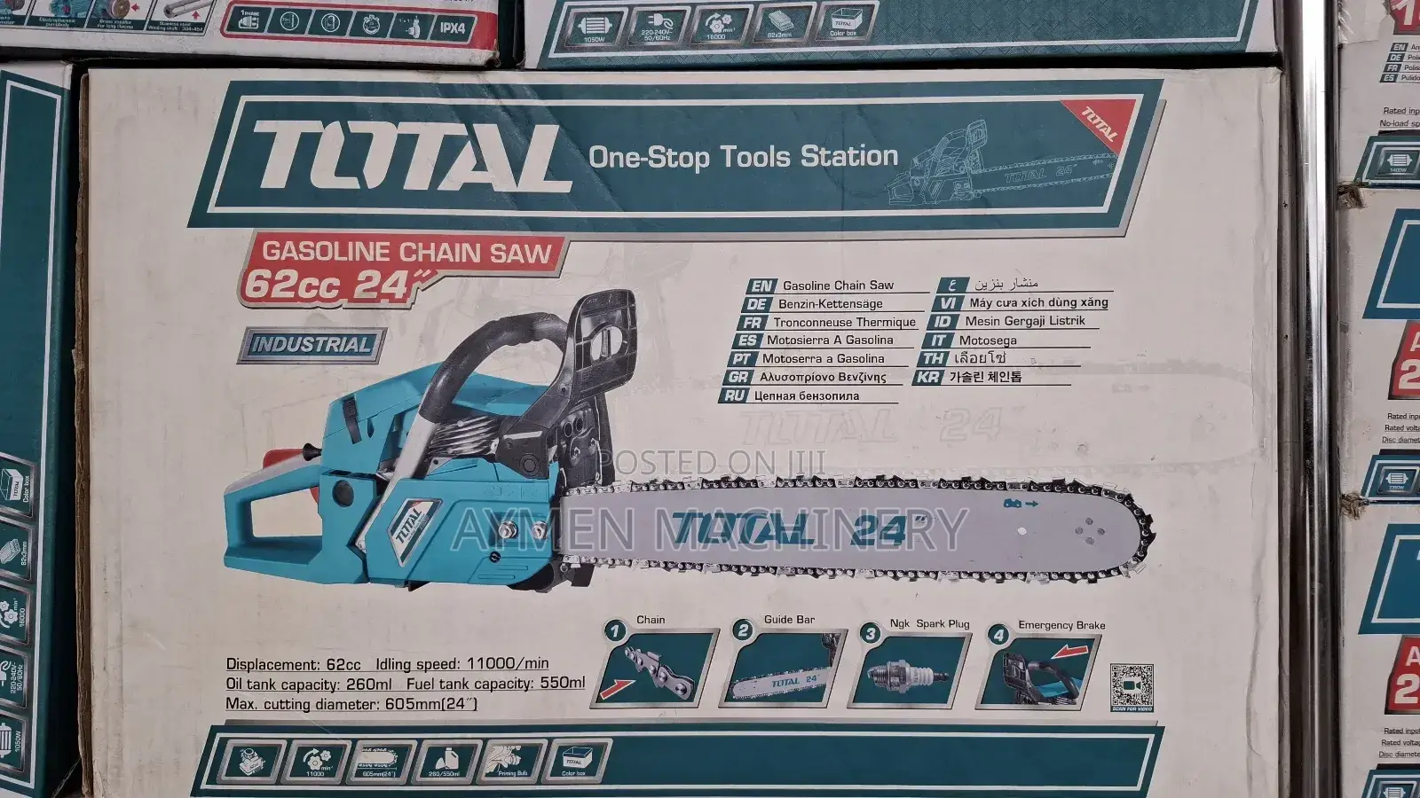 Total Gasoline Chainsaw 24inch/60cm