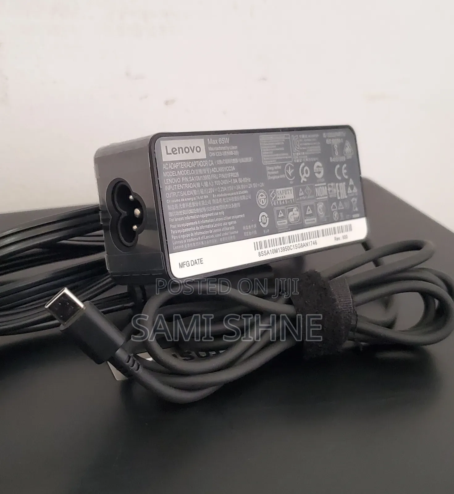 Lenovo Type C Laptop Charger 3500 Birr Only