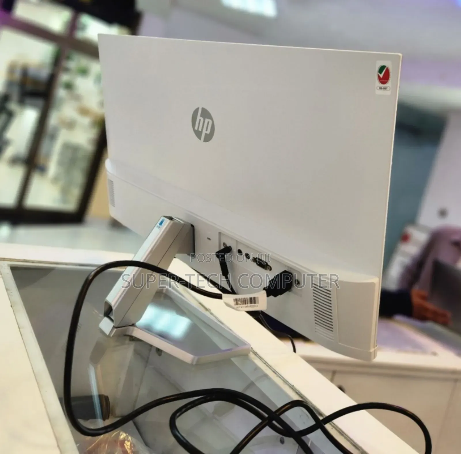 Hp White Color Slim Stand Frameless Monitor 24'