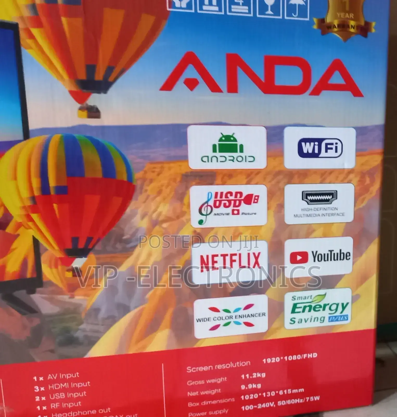 Anda 43"Inch Tv Smart Android Tv
