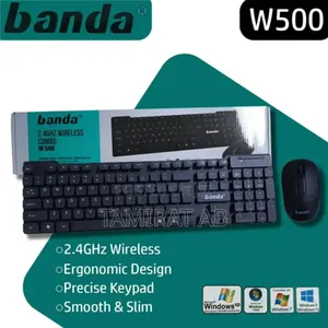 Photo - Banda – 2.4ghz Wireless Keyboard Mouse Combo – Model: W500
