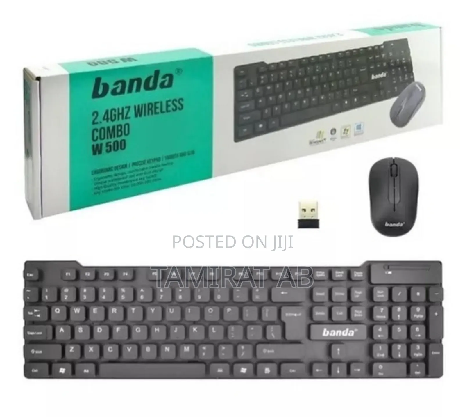 Banda – 2.4ghz Wireless Keyboard Mouse Combo – Model: W500