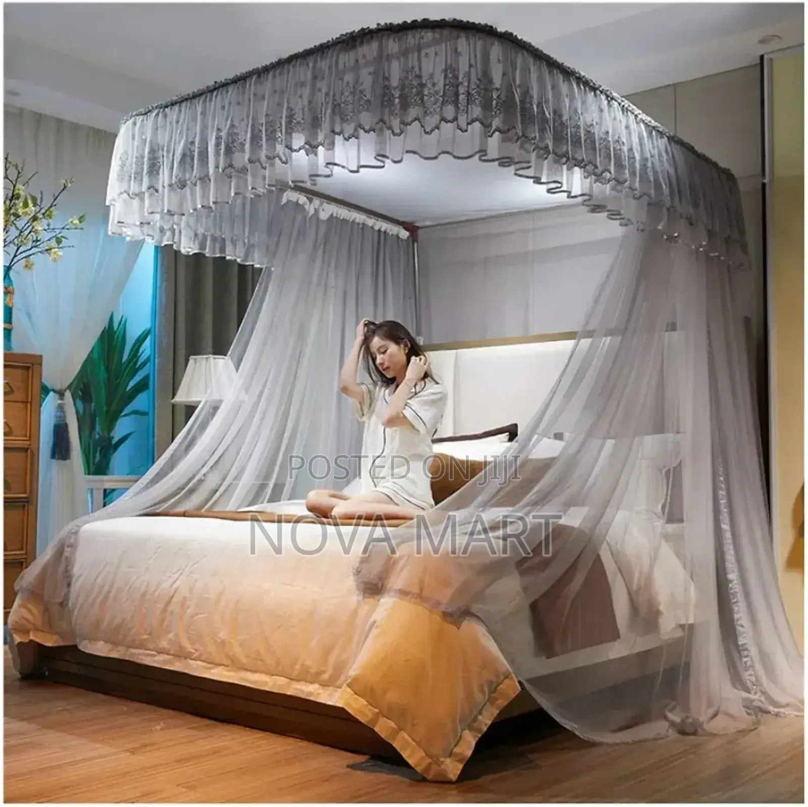 U Shapped Stainless Steel Frame Mosquito Net