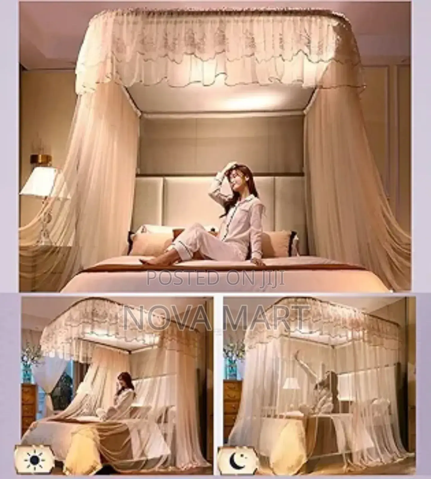 U Shapped Stainless Steel Frame Mosquito Net
