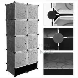 Photo - Plastic And Metal Cubic Cloth Cabinet