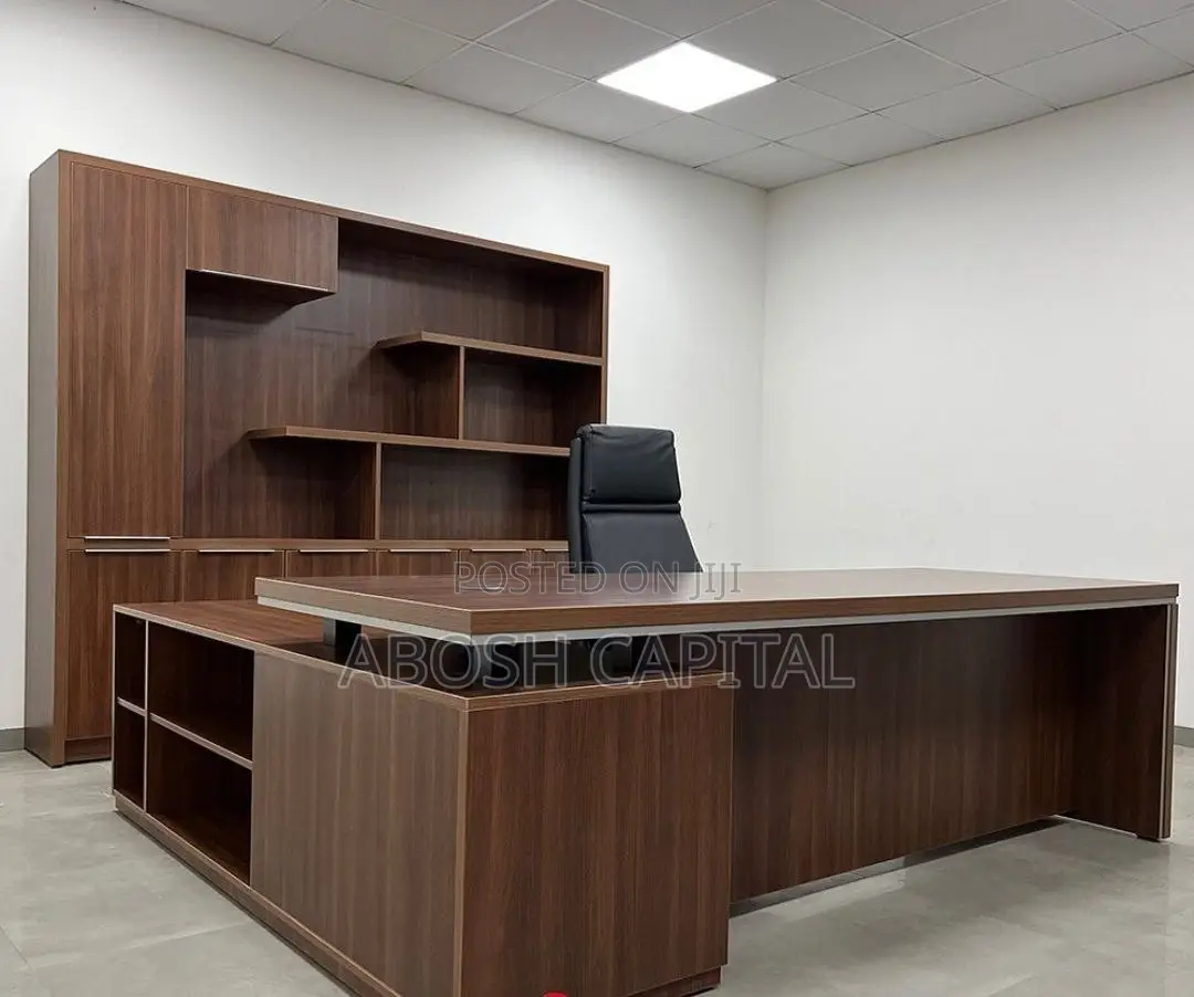 Managerial Table / የስራ አስኪያጅ ጠረጴዛ+መደርደሪያ