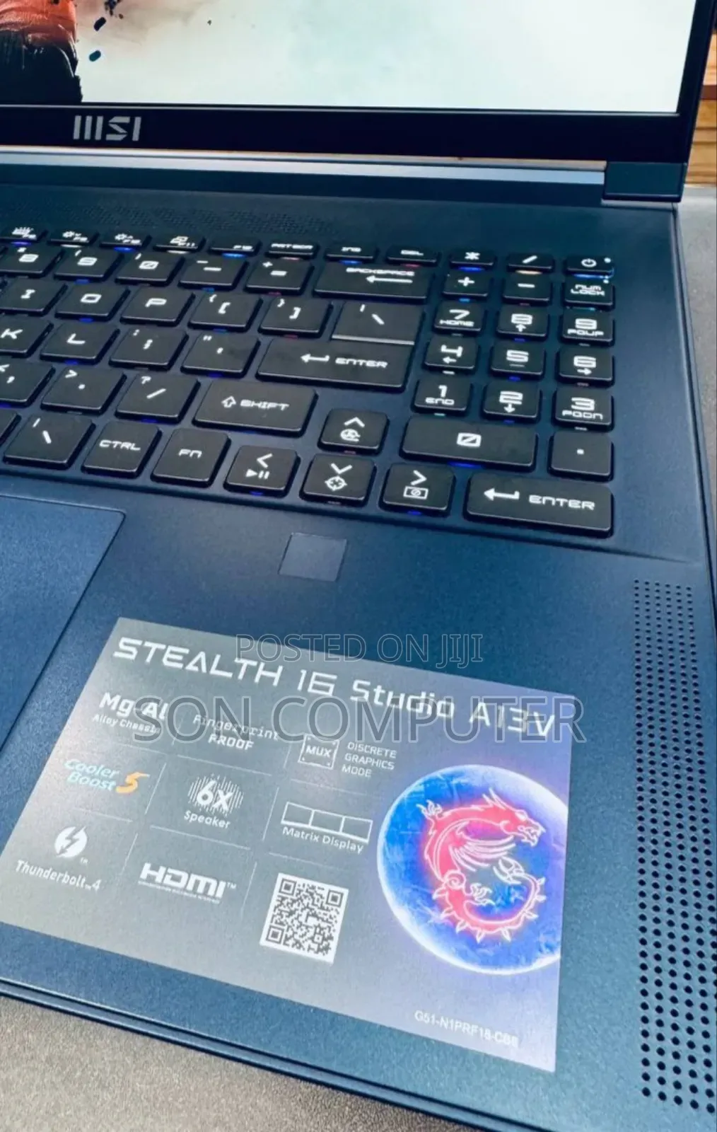 New Laptop MSI Stealth 16 AI Studio 32GB Intel Core I7 SSD 1T