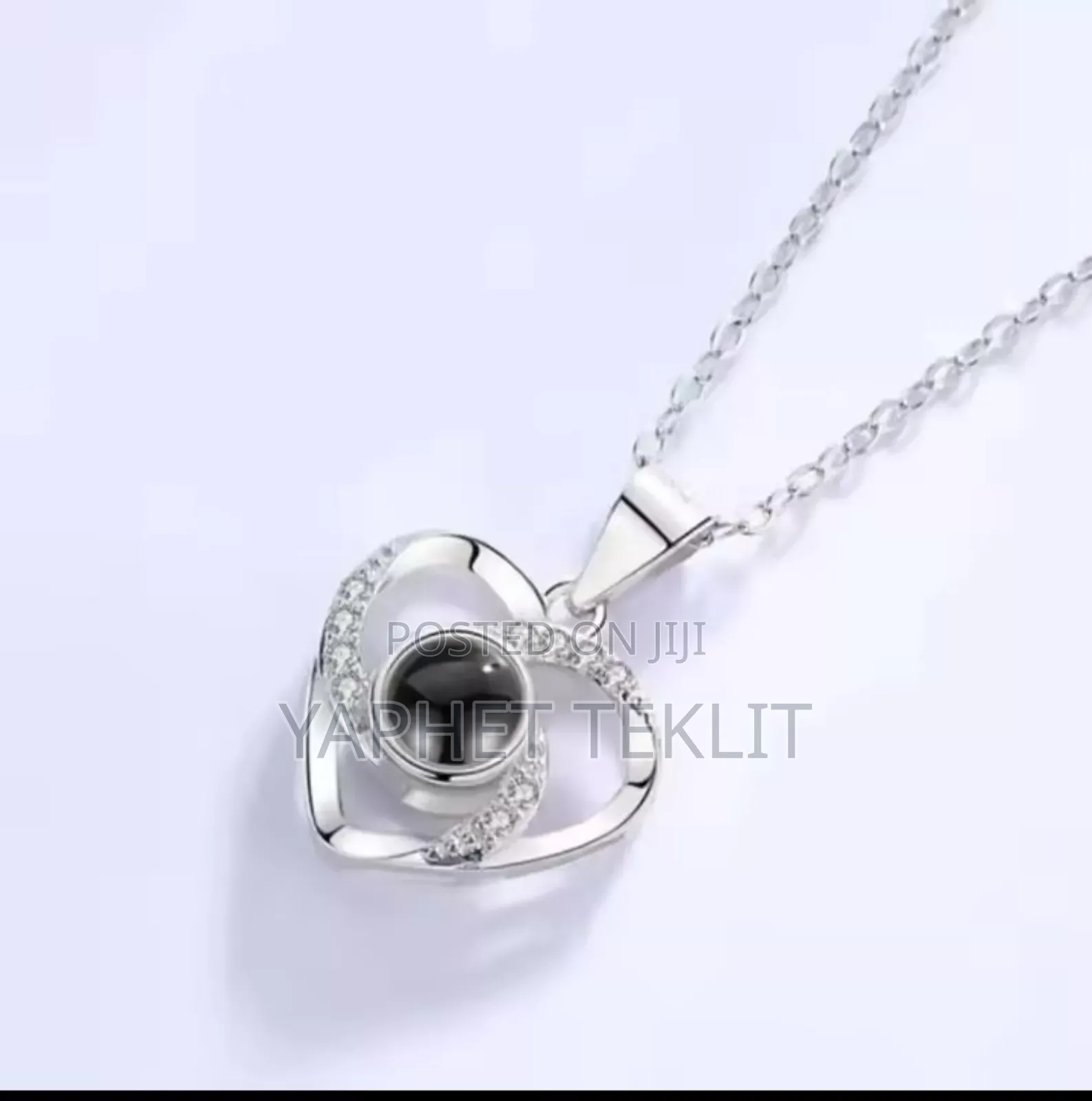 Female Heart Necklace, I Love You 100 Language Projection