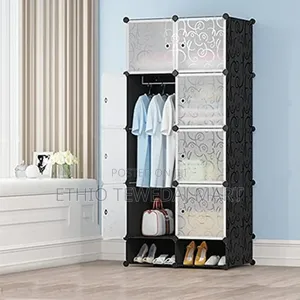 Storage Wardrobe Plastic +Metal
ዘመናዊ የልብስ እና የጫማ ቁምሳጥን