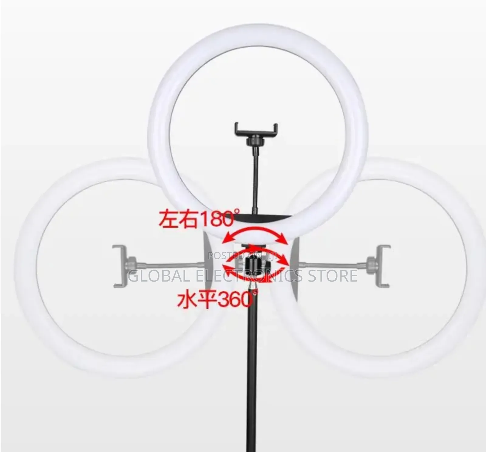 Led 12 Inch White Ringlight (5 Level Brigtness ) + 2m Stand