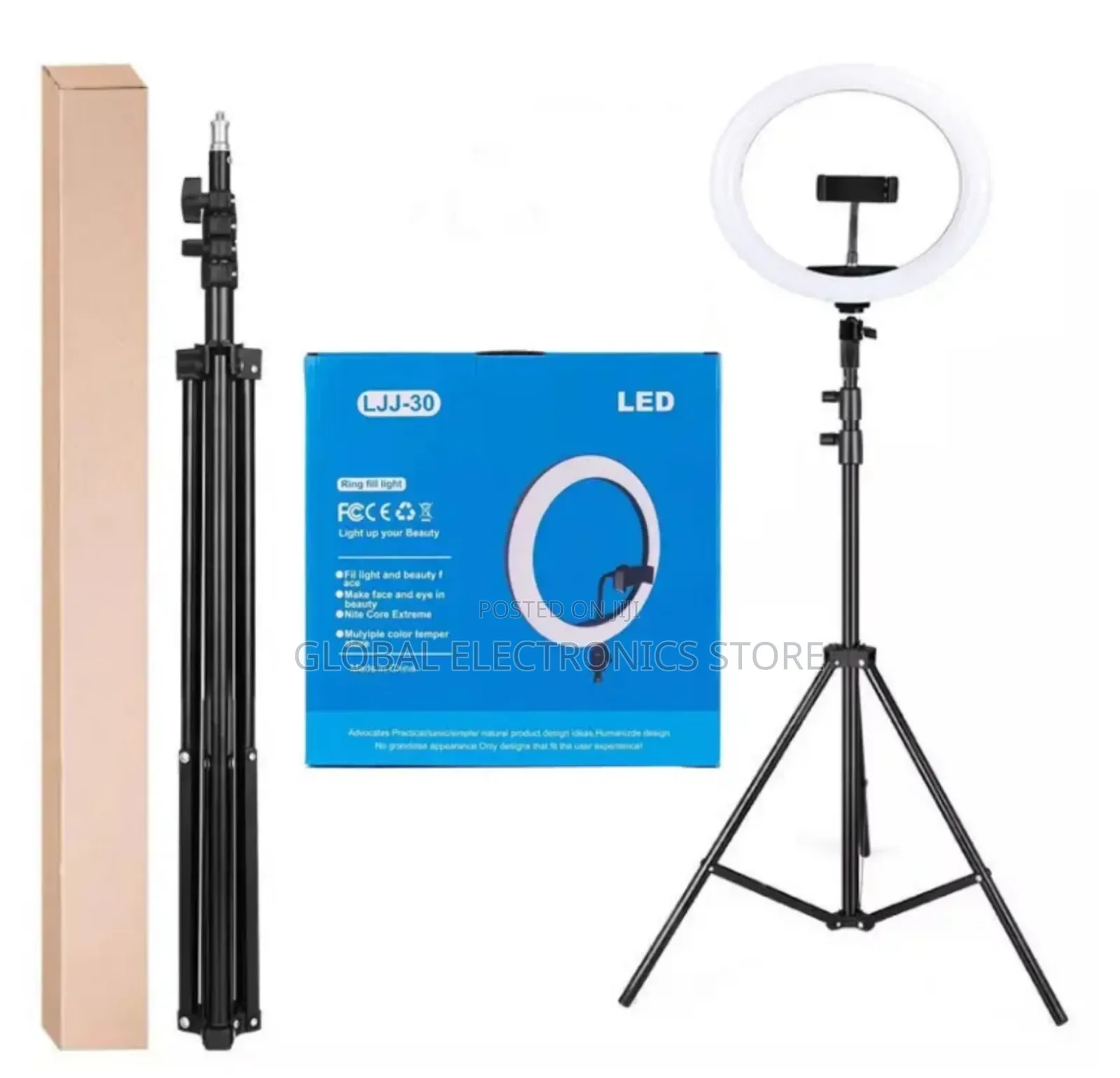Led 12 Inch White Ringlight (5 Level Brigtness ) + 2m Stand