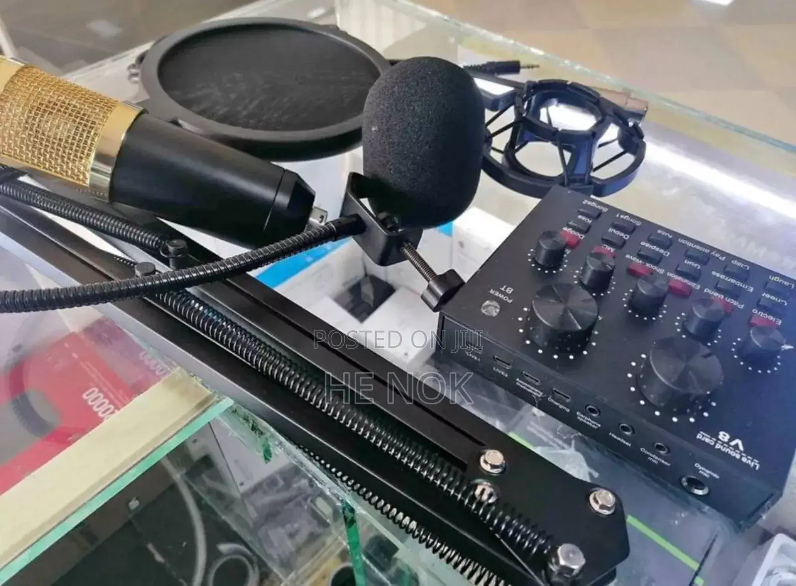 Professional Condenser Microphone With Sound Card