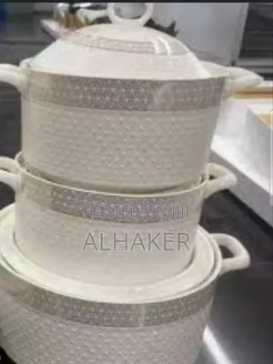 3pcs Set Ceramic Pot With Lid