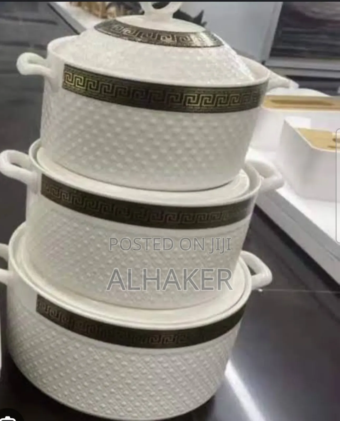 3pcs Set Ceramic Pot With Lid
