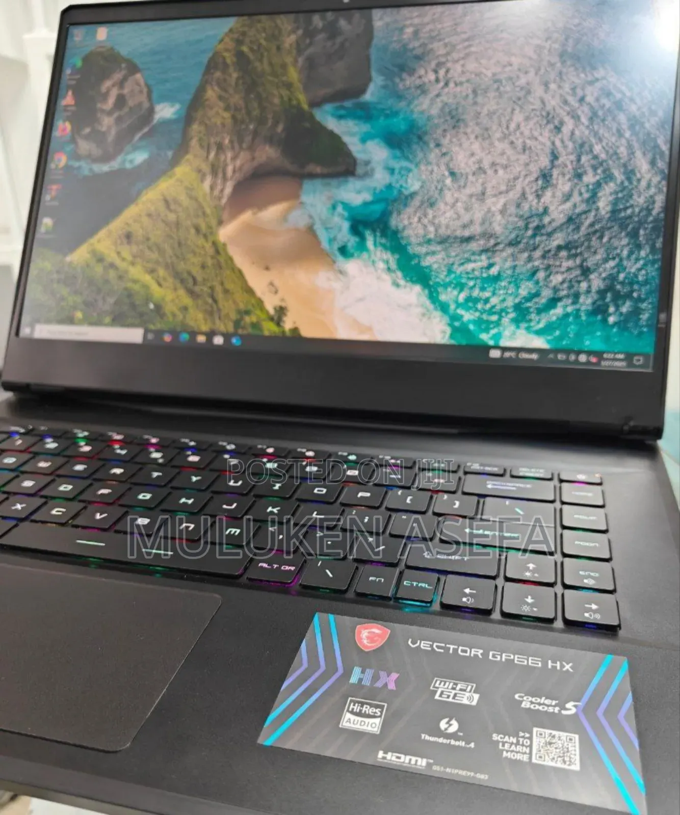 New Laptop MSI Vector GP66HX 12UGS 32GB Intel Core I7 SSD 1T