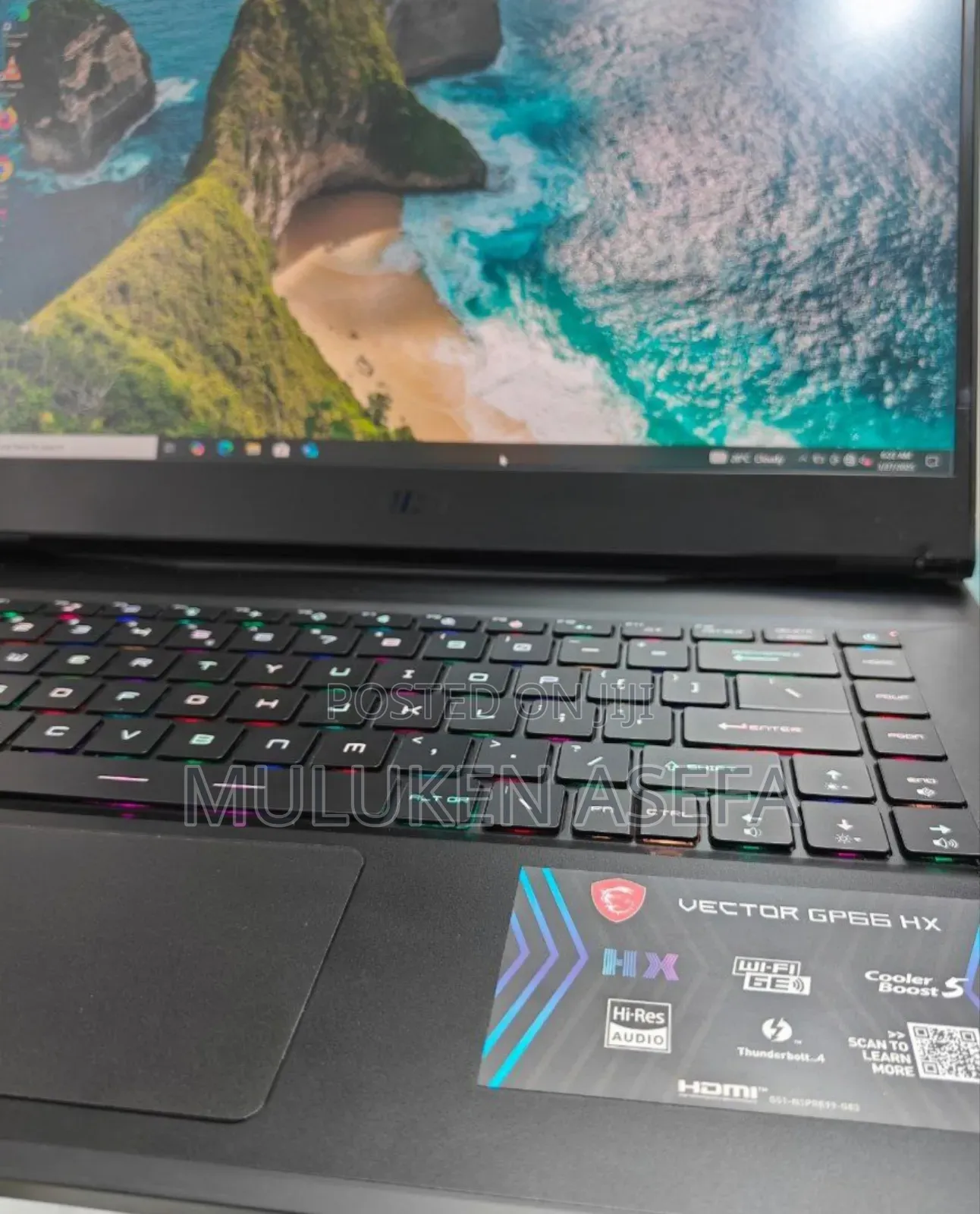 New Laptop MSI Vector GP66HX 12UGS 32GB Intel Core I7 SSD 1T