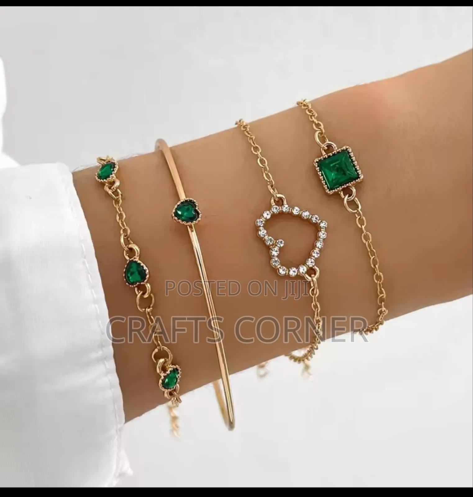 Crystal Stone Braclet Set