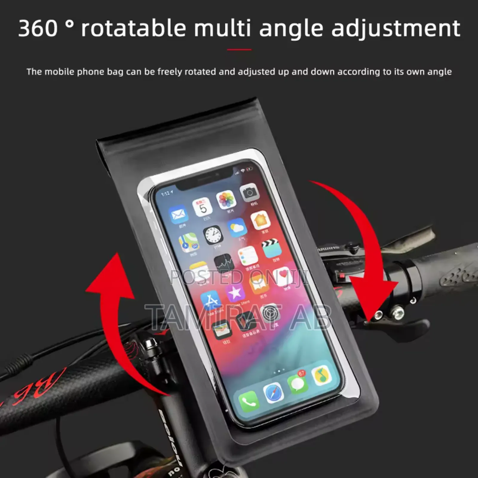 Earldom 360° Rotation Waterproof Bike Handlebar Phone Holder