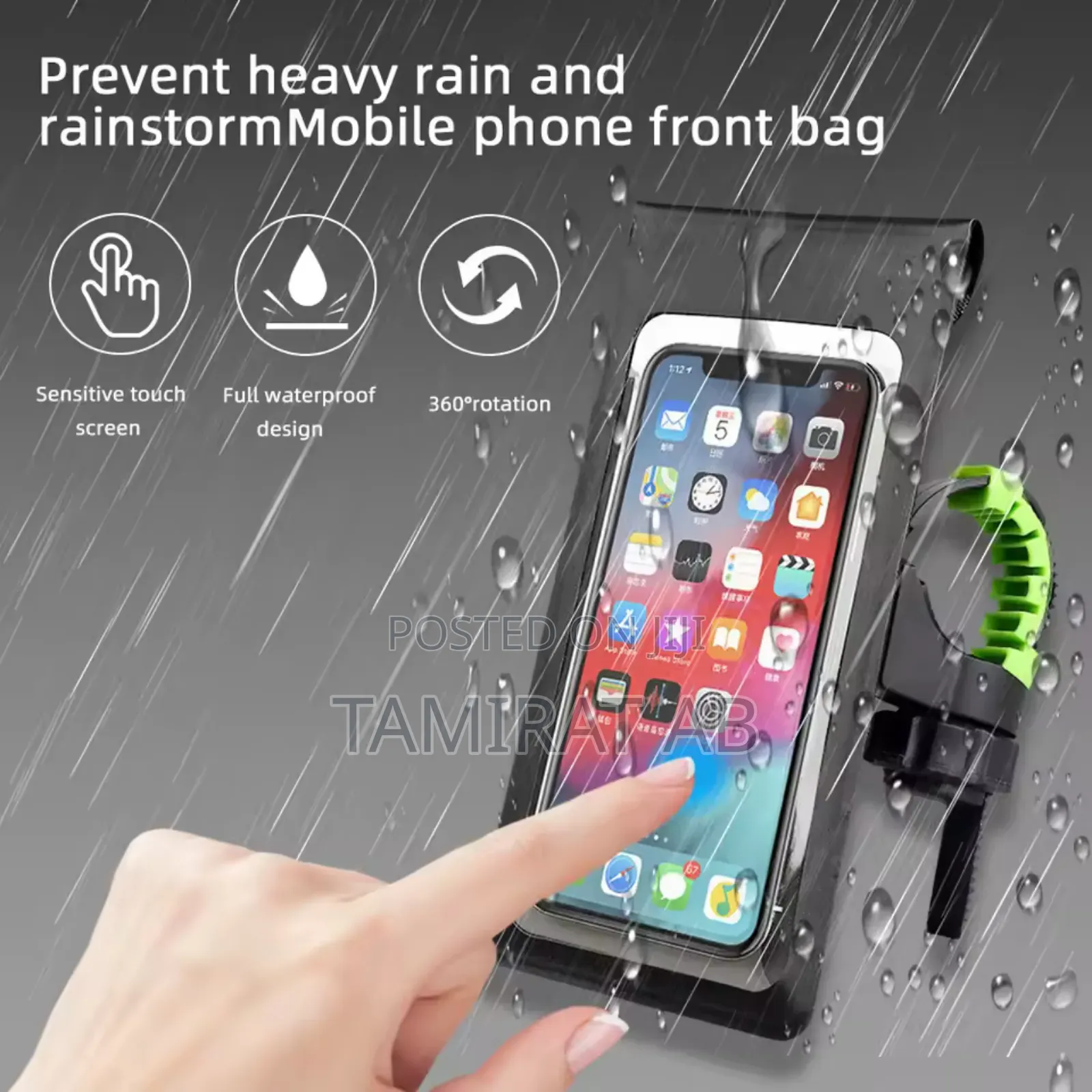 Earldom 360° Rotation Waterproof Bike Handlebar Phone Holder