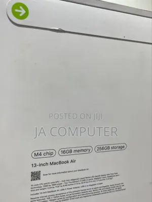 New Laptop Apple MacBook Air 2025 M4 13-Inch 16GB Apple M4 SSD 256GB