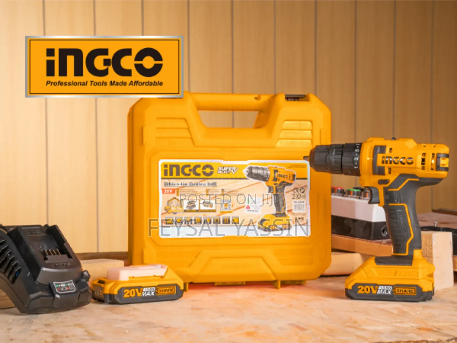 Ingco Chargeable Drill 20v With Two Battery