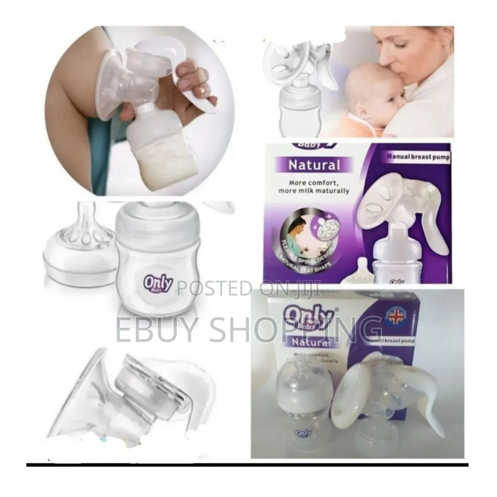 **Ergonomic Manual Breast Pump – Easy to Assemble Clean**