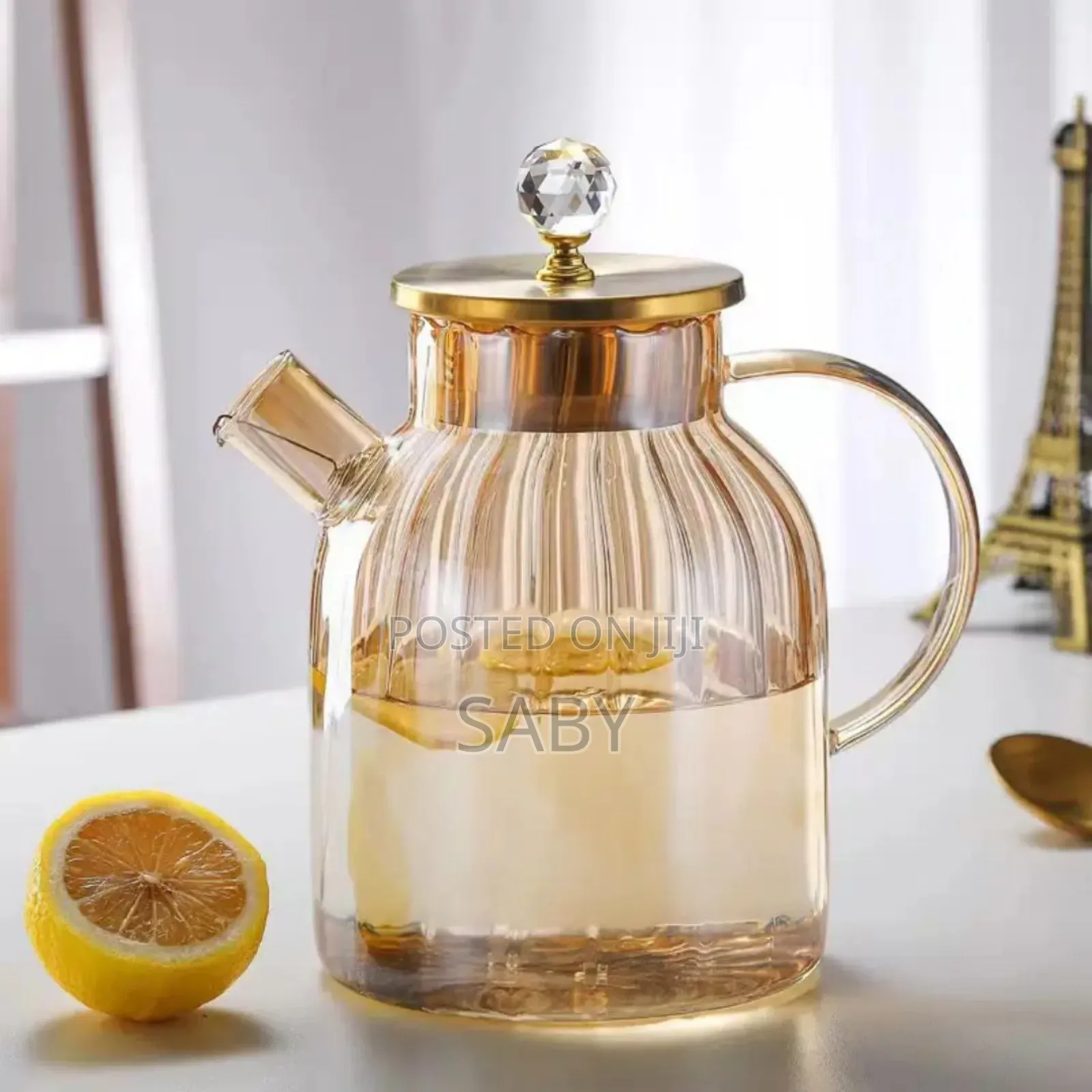 Glass Teapot Set የሻይ ማፍያና ማቅረቢያ ሰት