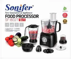 Sonifer Sf-8027 Food Processor, 9 in 1 1400w