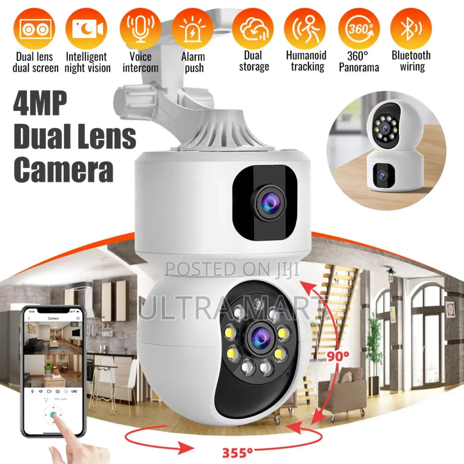 Double Lens Secuity Camera