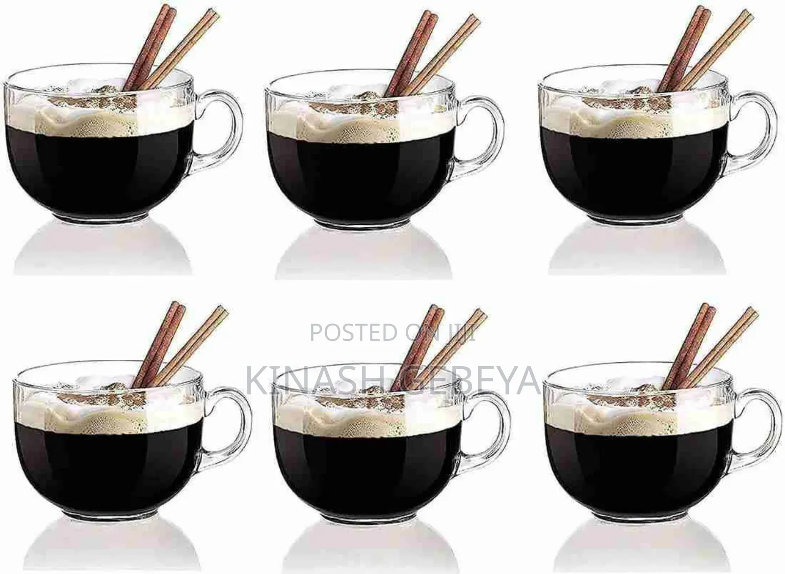 12pcs High Quality Tea Glassware(የሻይ ብርጭቆ)