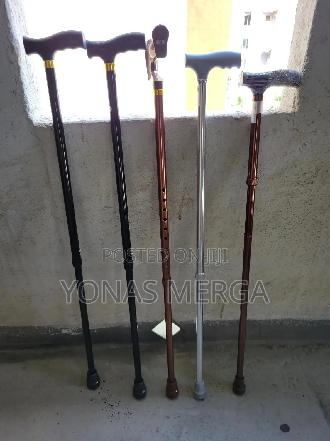 Walking Cane Folding Stick With Adjustable(33-37inch)(Black)