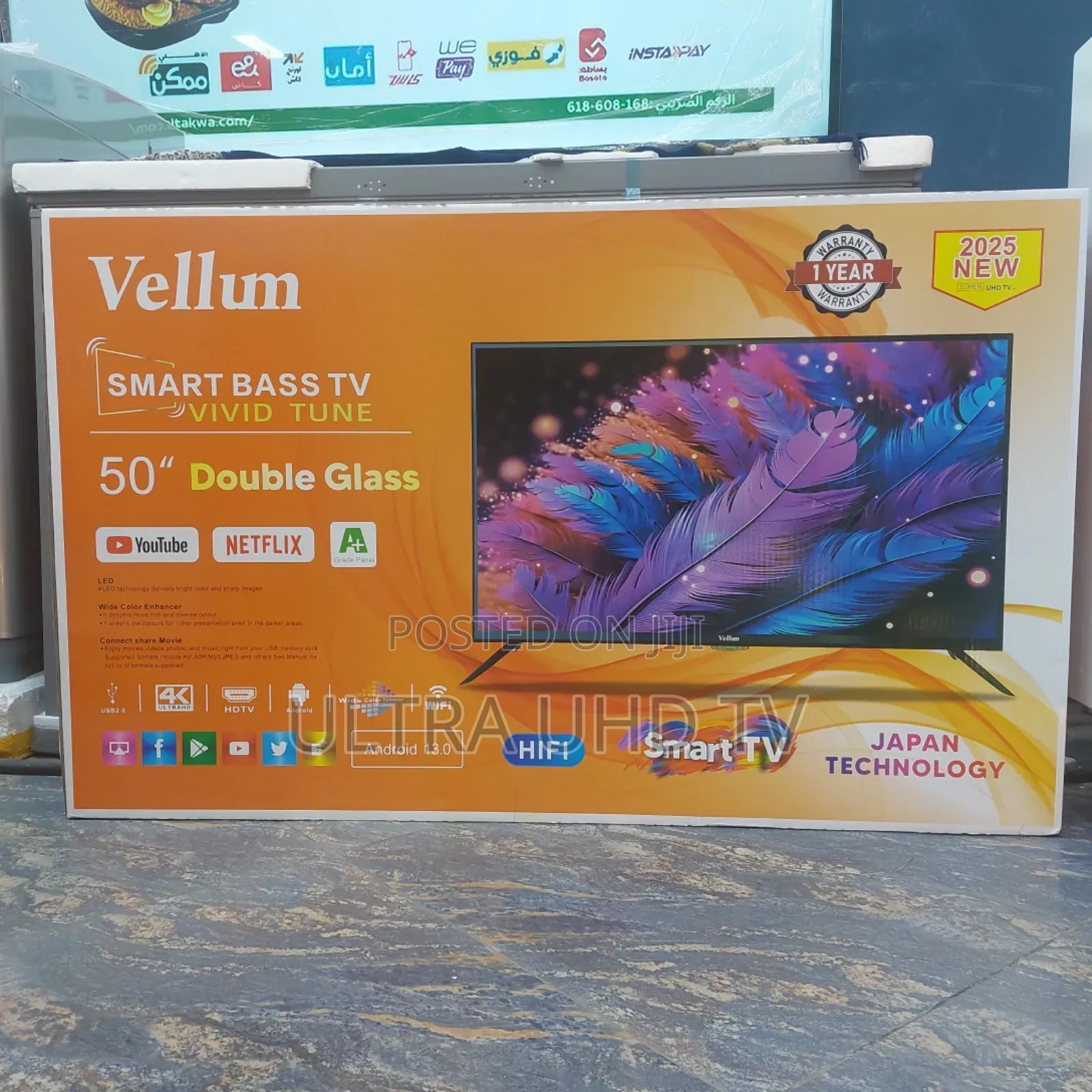 Velum 50 Inch Smart Double Glass Smart Uhd Tv