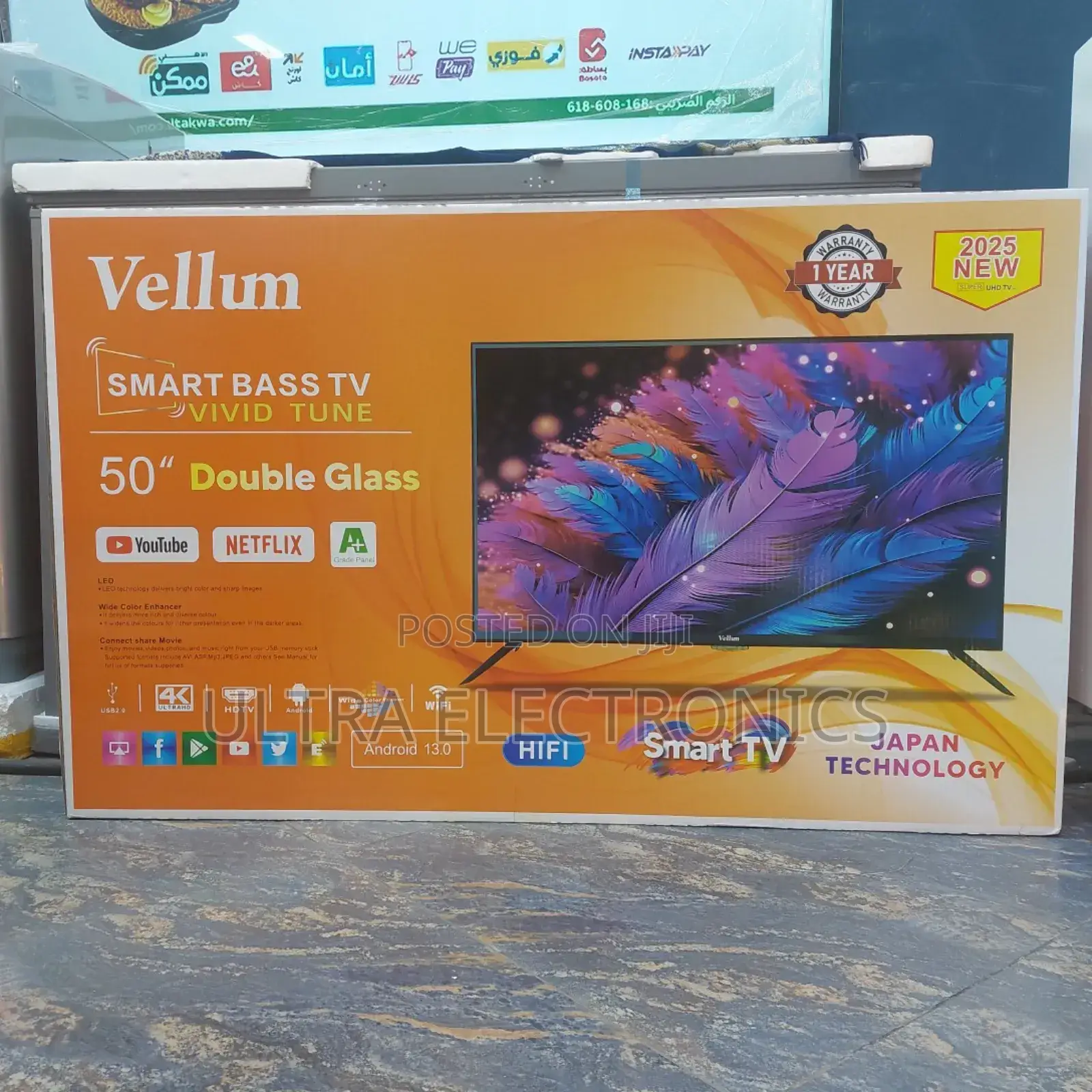 Velum 50 Inch Smart Double Glass Smart Uhd Tv