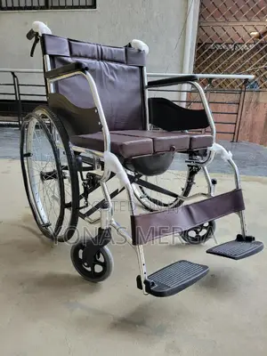Photo - Multi-Purpose Wheelchair፱咳wheelchair With Commode and Fold