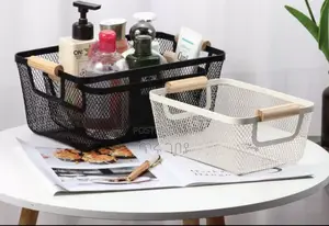 Photo - Metal Mesh Baskets With Wood Handle