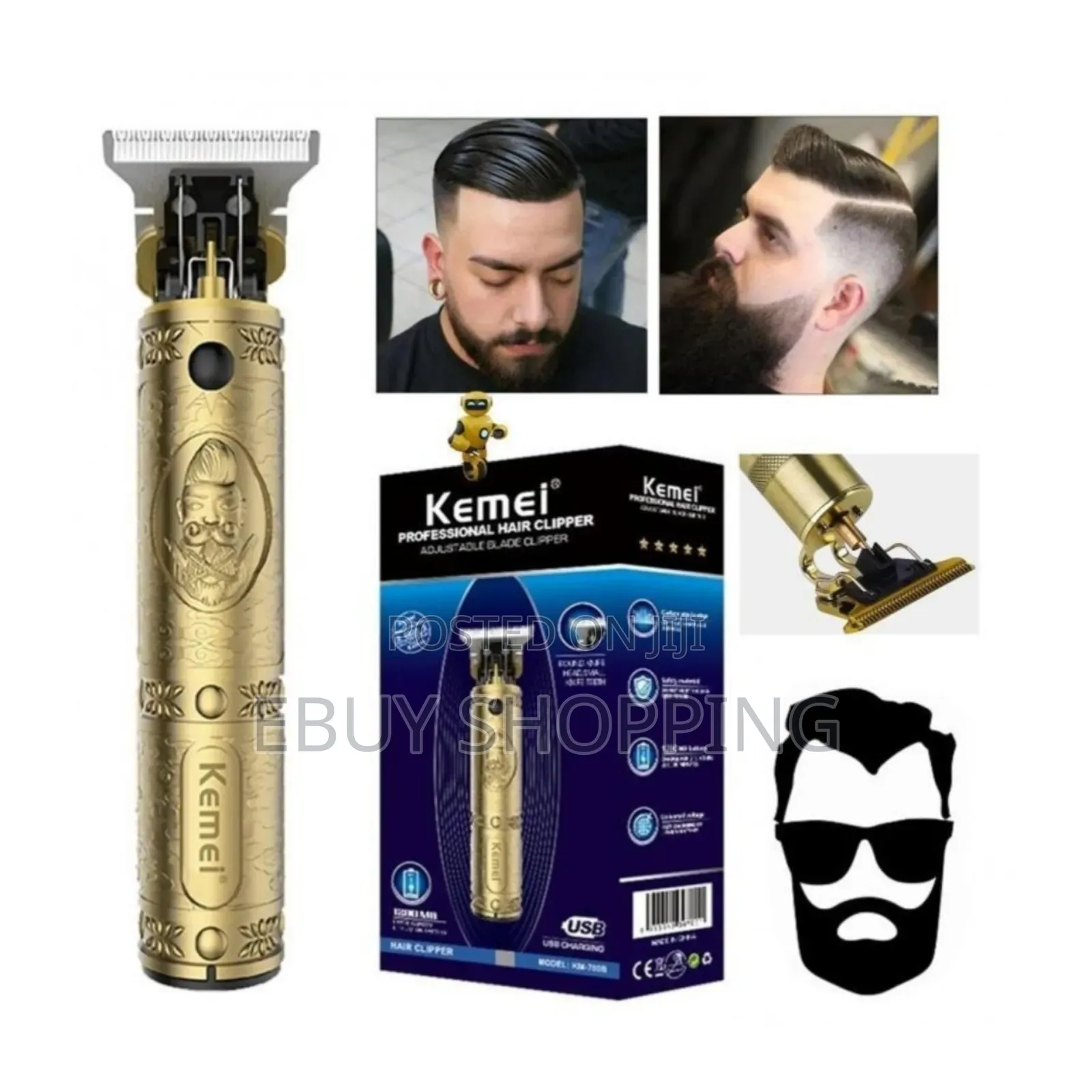 **Adjustable Hair Length Trimmer – Kemei Professional**