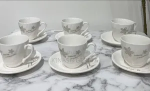 12pcs High Quality Tea Pot Set(የቡና ስኒ ከማስቀመጫ ጋር)