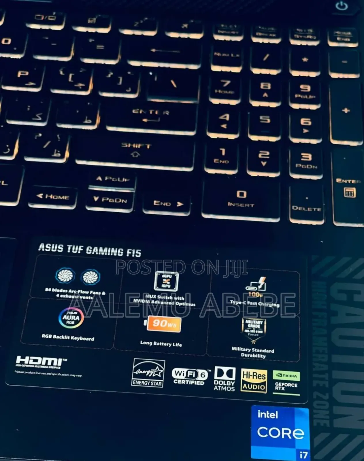 New Laptop Asus TUF Gaming A15 16GB Intel Core I7 SSD 1T