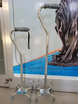 Photo - Walking Cane with Offset Cane ease Grip,12" X 8"Large Base