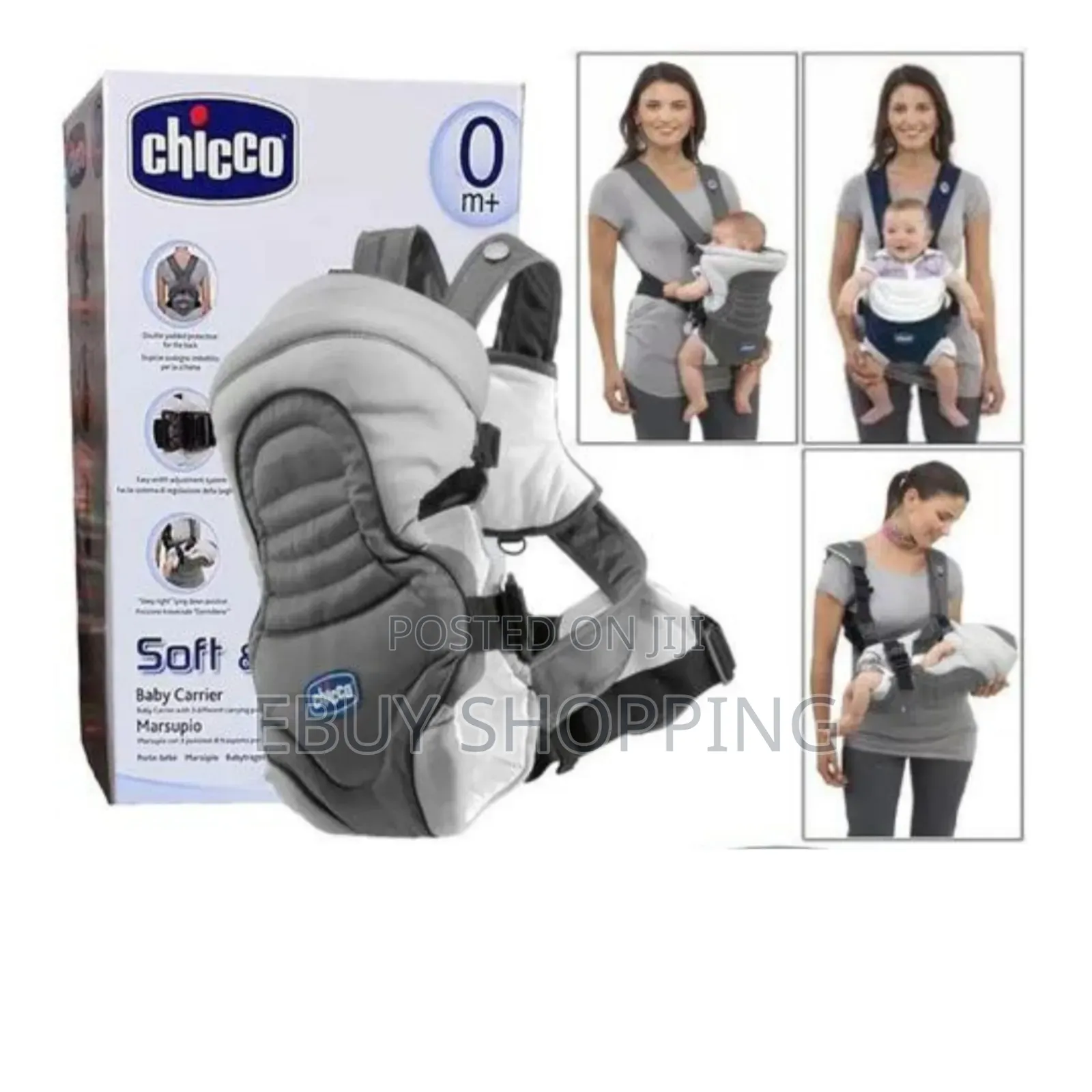 Adjustable Padded Chicco Baby Carrier – Perfect for Travel