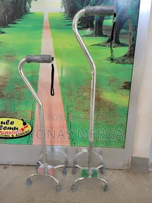 Photo - Small Base - Quad Walking Cane aluminium,8 X6 Inch- 4/Case