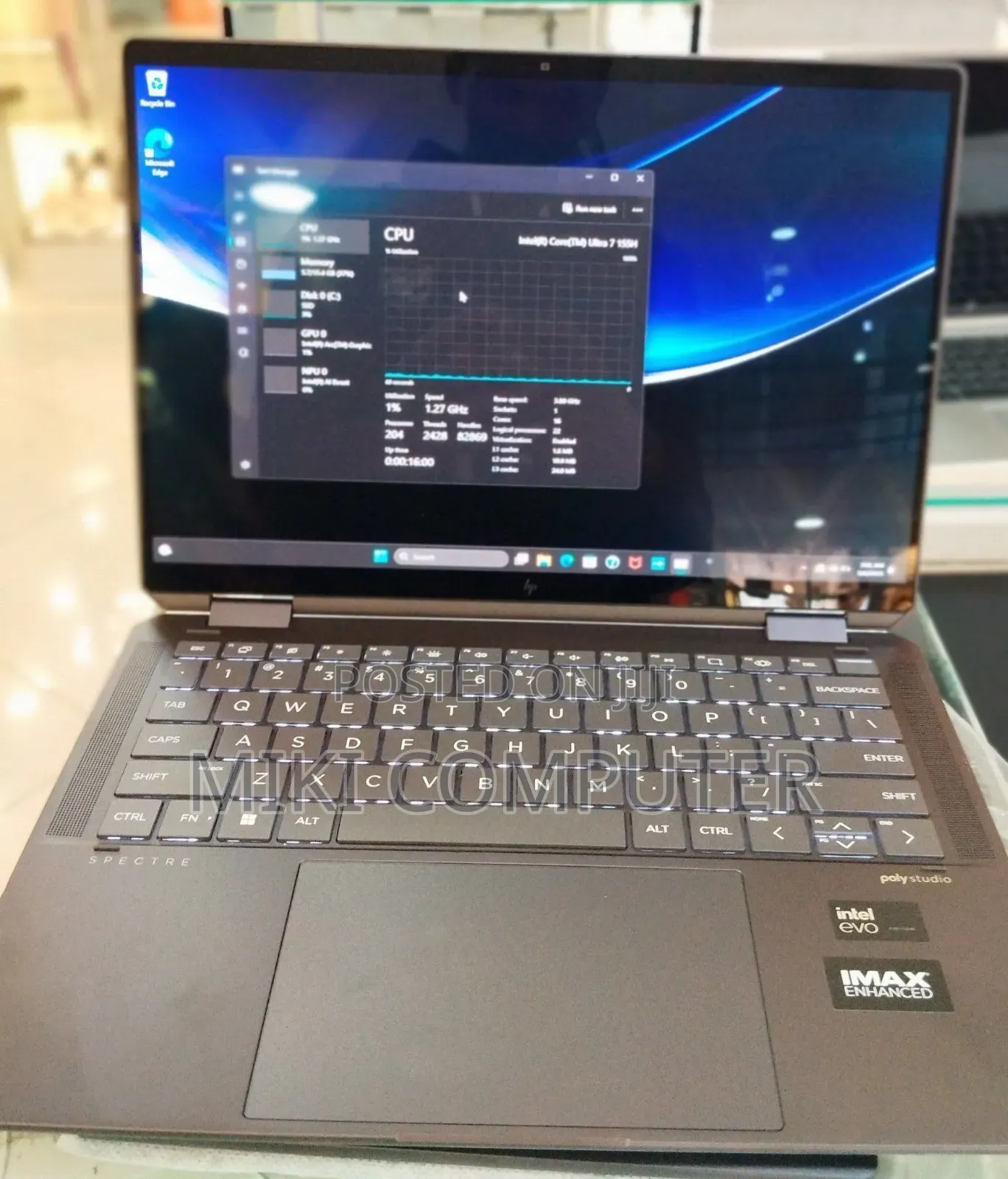 New Laptop HP Spectre X360 16GB Intel Core Ultra 7 SSD 1T